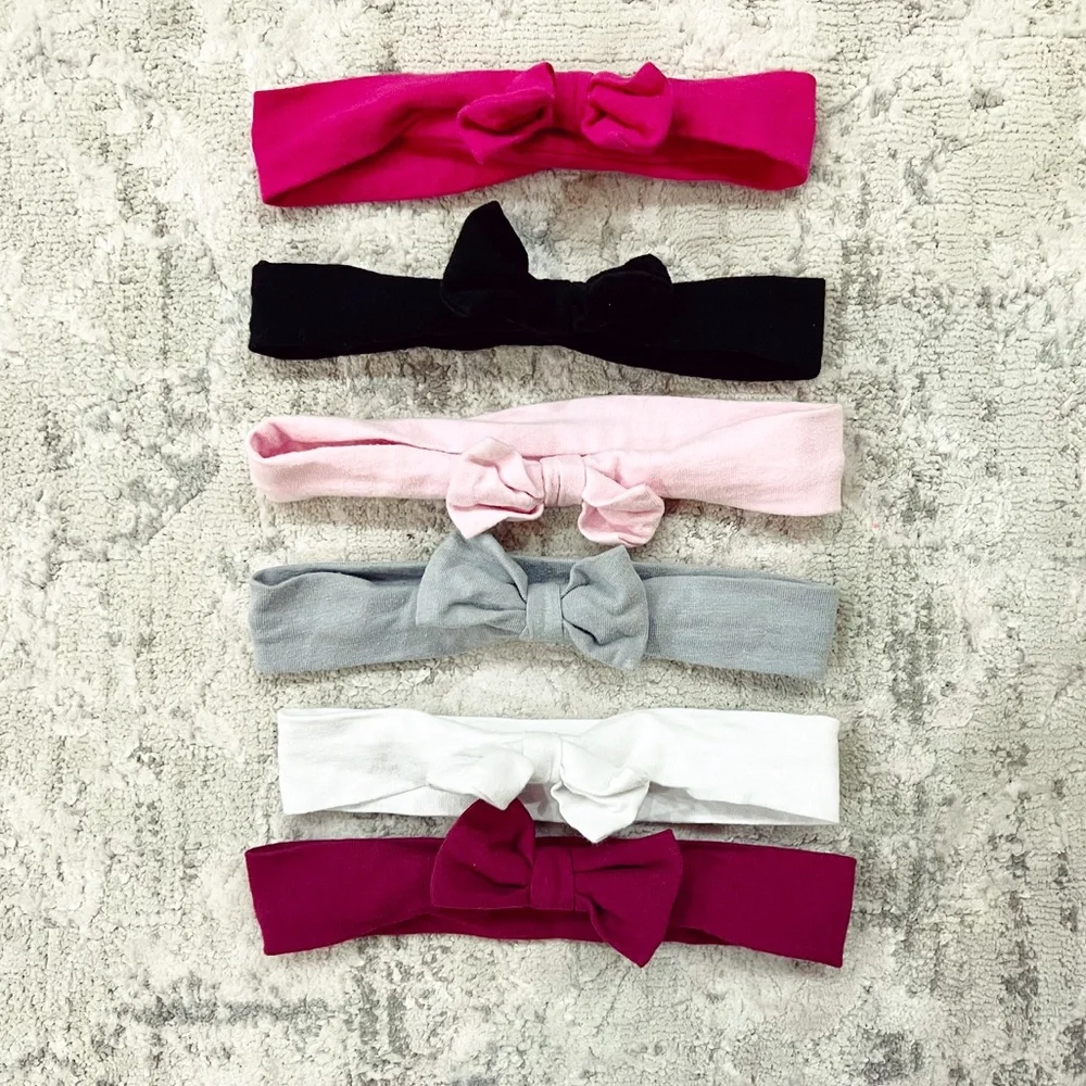 Hudson Baby | Set of 6 infant bow headbands